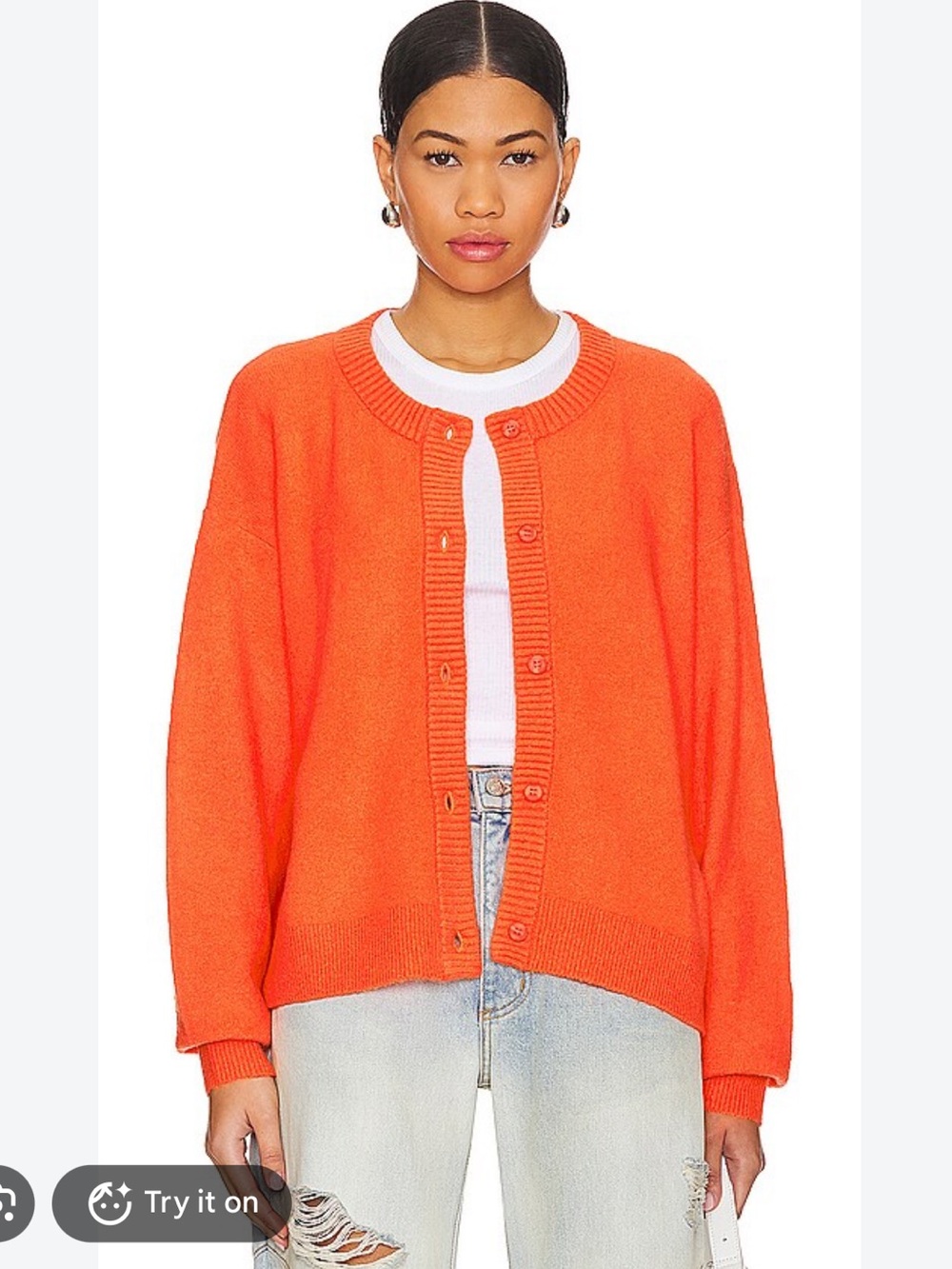 American Vintage Damsville Cardigan in Orange